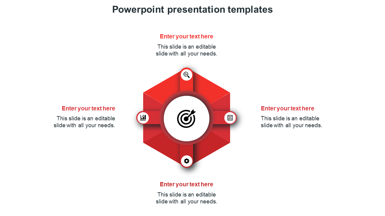 Free - Stunning PowerPoint Presentation Templates In Hexagon Model